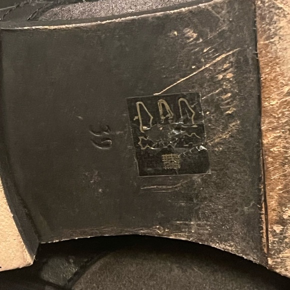 Free People Black Distressed Womens Lace up Boots Size 41/8.5 - Picture 8 of 10